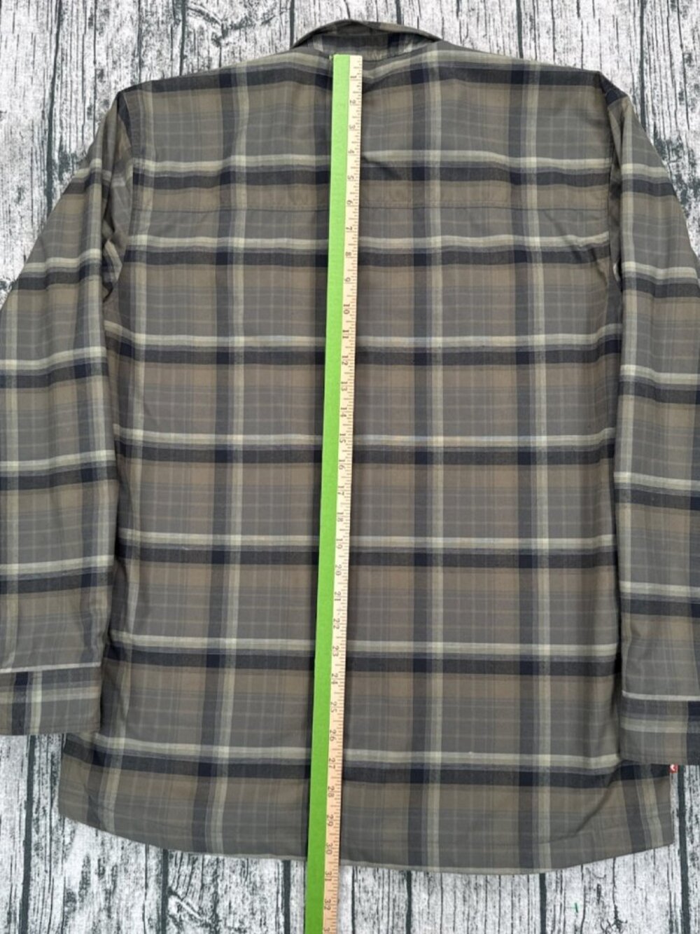 Simms Plaid Men's Medium Gray Lined Flannel Fishing Shirt - Picture 14 of 15